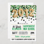 Uitnodiging tot hereniging van het High School Col (Voorkant / Achterkant)