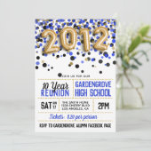 Uitnodiging tot hereniging van het High School Col (Staand voorkant)