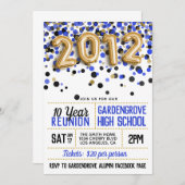 Uitnodiging tot hereniging van het High School Col (Voorkant / Achterkant)