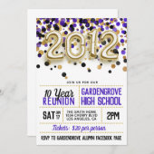 Uitnodiging tot hereniging van het High School Col (Voorkant / Achterkant)