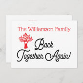 Uitnodiging tot hereniging van moderne familiebome (Voorkant / Achterkant)