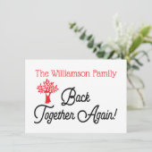 Uitnodiging tot hereniging van moderne familiebome (Staand voorkant)