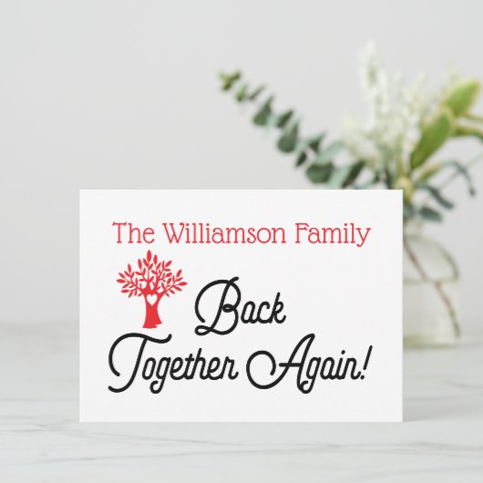 Uitnodiging tot hereniging van moderne familiebome (Staand voorkant)