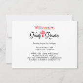 Uitnodiging tot hereniging van moderne familiebome (Achterkant)