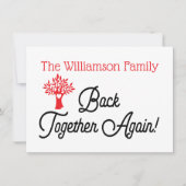 Uitnodiging tot hereniging van moderne familiebome (Voorkant)