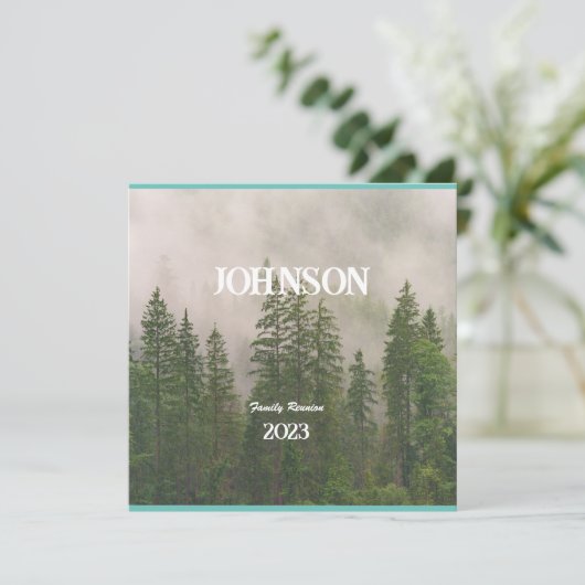 Uitnodiging tot hereniging van pijn-boomfamilie (Staand voorkant)