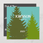 Uitnodiging tot hereniging van pijn-boomfamilie (Voorkant / Achterkant)