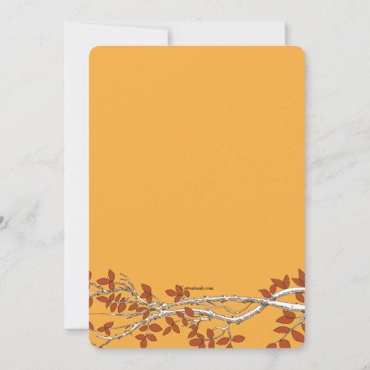 Uitnodiging tot herfst Branch Borders (Achterkant)