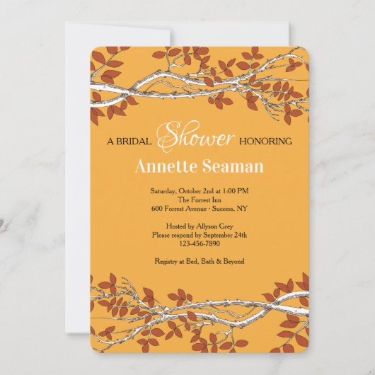 Uitnodiging tot herfst Branch Borders (Voorkant)