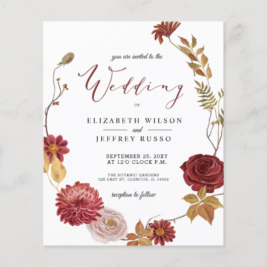 Uitnodiging tot herfst herfst herfst (Voorkant)