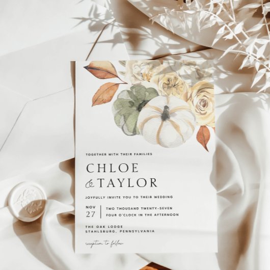 Uitnodiging tot herfst huwelijk