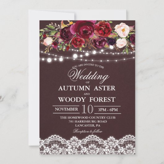 Uitnodiging tot herfst huwelijk (Voorkant)