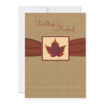 Uitnodiging tot herfst lef Wedding