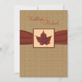 Uitnodiging tot herfst lef Wedding