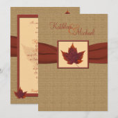 Uitnodiging tot herfst lef Wedding (Voorkant / Achterkant)