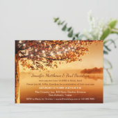 Uitnodiging tot Herfst Rustic Elope of Post Weddin (Staand voorkant)