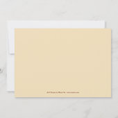 Uitnodiging tot Herfst Rustic Elope of Post Weddin (Achterkant)