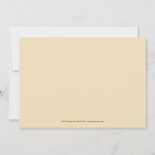 Uitnodiging tot Herfst Rustic Elope of Post Weddin (Achterkant)