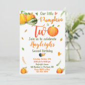 Uitnodiging tot Herfst voor de verjaardag van Pump (Staand voorkant)