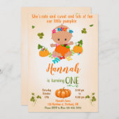 Uitnodiging tot Herfst voor de verjaardag van Pump (Voorkant / Achterkant)