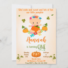 Uitnodiging tot Herfst voor de verjaardag van Pump