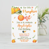 Uitnodiging tot Herfst voor de verjaardag van Pump (Staand voorkant)