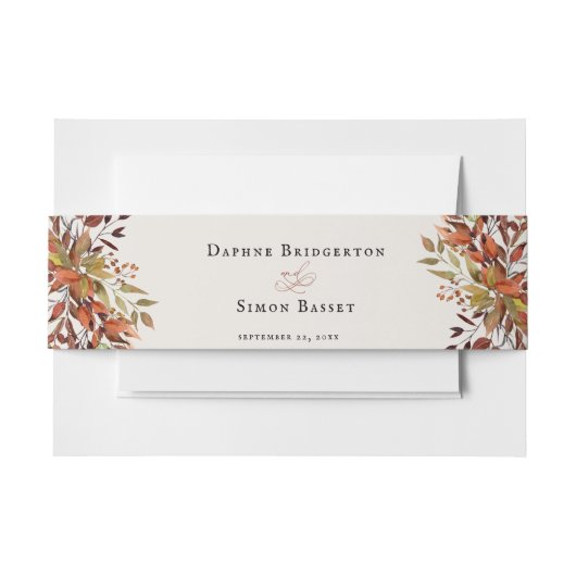 Uitnodiging tot herfst voor weduwen uitnodigingen wikkel (Voorkant Voorbeeld)