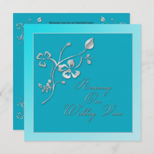 Uitnodiging tot hernieuwde weddenschappen (Voorkant / Achterkant)