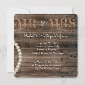 Uitnodiging tot hernieuwing Rustic Wedding Vow (Voorkant)