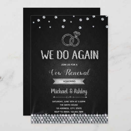 Uitnodiging tot hernieuwing van de Vow (Voorkant / Achterkant)