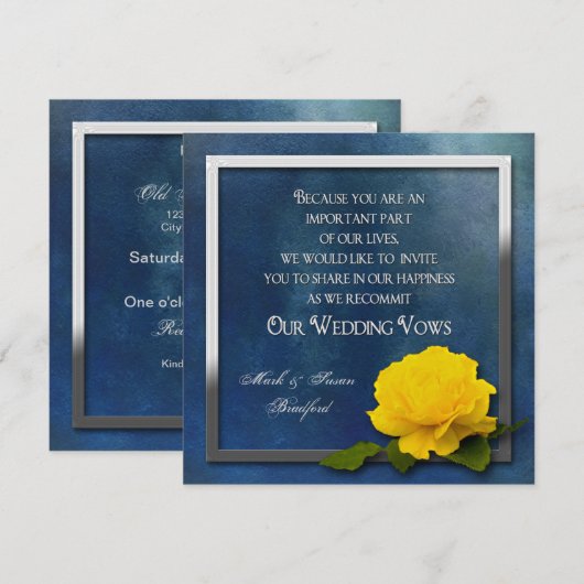 Uitnodiging tot hernieuwing van een huwelijk - Gel (Voorkant / Achterkant)