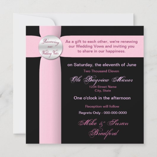 Uitnodiging tot hernieuwing van een huwelijk - Gif (Achterkant)