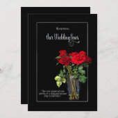 Uitnodiging tot hernieuwing van weduwen, Rode Roze (Voorkant / Achterkant)