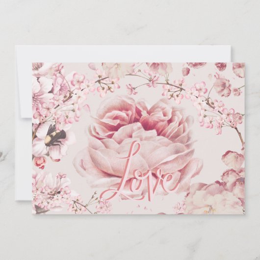 Uitnodiging tot het aangaan van een vaste Floral W (Achterkant)