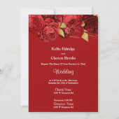 Uitnodiging tot het aangaan van rode en gouden bru (Voorkant)