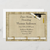 Uitnodiging tot het Afstuderen Diploma Border (Voorkant / Achterkant)