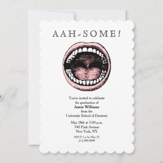 Uitnodiging tot het Afstuderen van de tandheelkund (Voorkant)