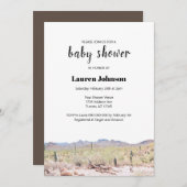 Uitnodiging tot het Baby shower Arizona Desert (Voorkant / Achterkant)