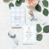 Uitnodiging tot het Baby shower Rocking Horse Blue