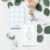 Uitnodiging tot het Baby shower Rocking Horse Blue