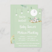 Uitnodiging tot het Baby shower Slaaeping Koala (Voorkant / Achterkant)