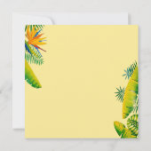 Uitnodiging tot het Baby shower Tropical Macaw Par (Achterkant)