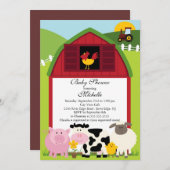 Uitnodiging tot het Baby shower van Baby (Voorkant / Achterkant)