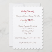 Uitnodiging tot het Baby shower van baby (Achterkant)