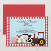 Uitnodiging tot het Baby shower van Baby (Voorkant / Achterkant)