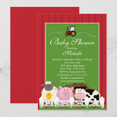 Uitnodiging tot het Baby shower van Baby (Voorkant / Achterkant)