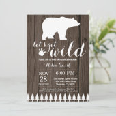 Uitnodiging tot het Baby shower van Beer uit de Oo (Staand voorkant)