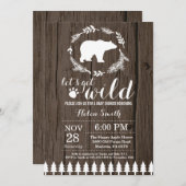 Uitnodiging tot het Baby shower van Beer uit de Oo (Voorkant / Achterkant)