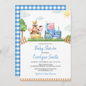 Uitnodiging tot het Baby shower van bewerkbare pad (Voorkant / Achterkant)