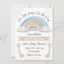Uitnodiging tot het Baby shower van Boho